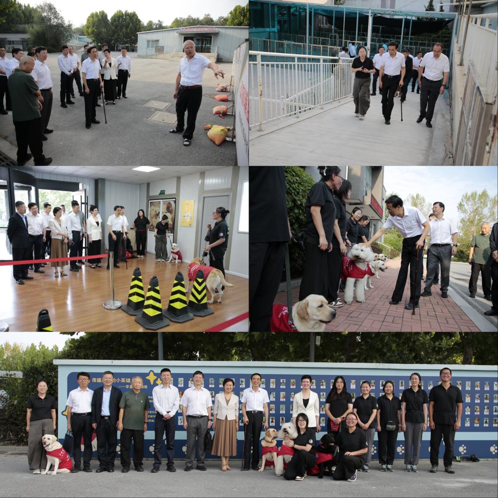 中国残联主席程凯调研中国导盲犬大连培训基地和动物辅助康养研究与服务中心